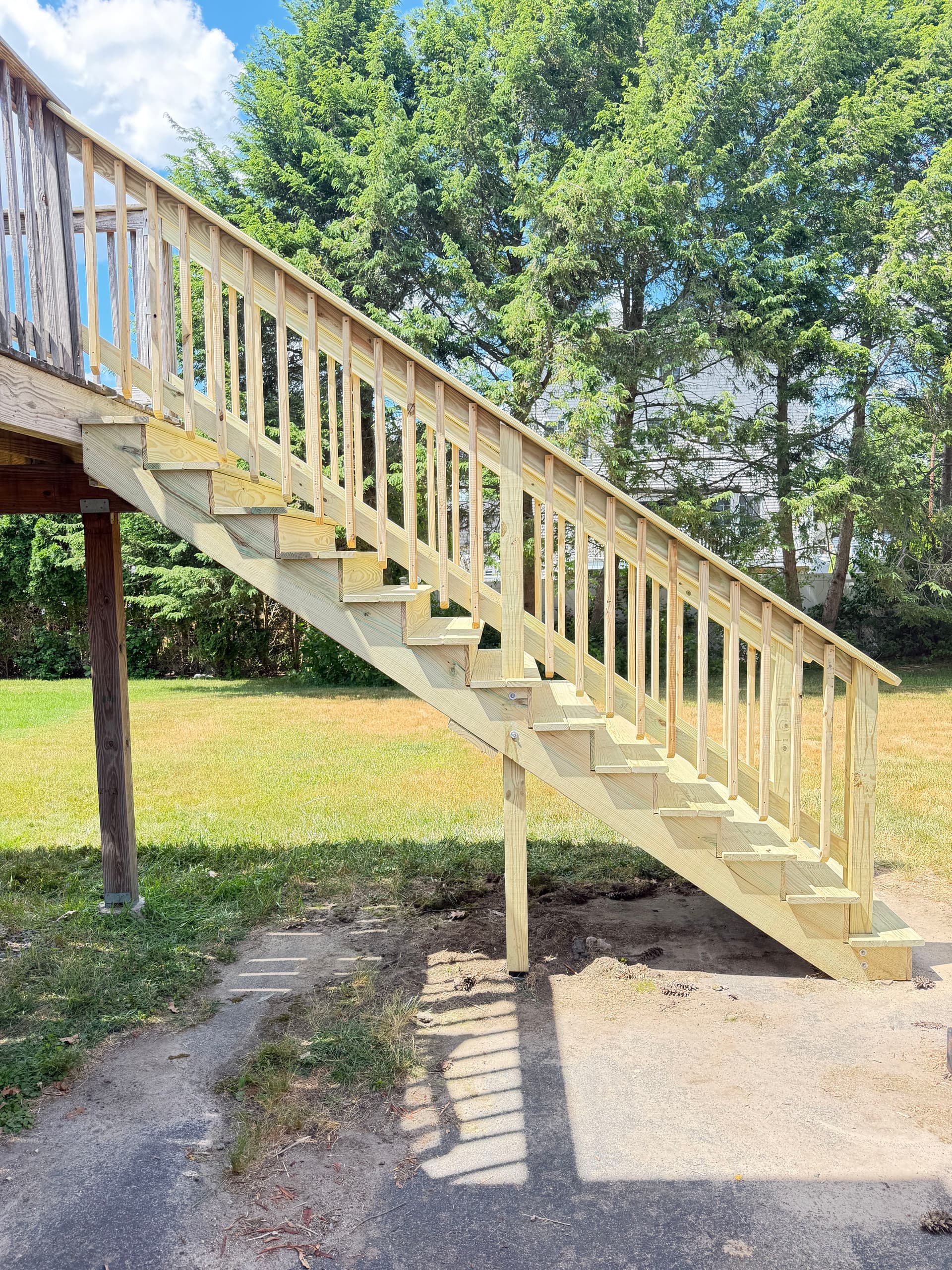 Gallery photos for Rotted Deck Stairs Rebuilt Solid and Up to Code: Image #3