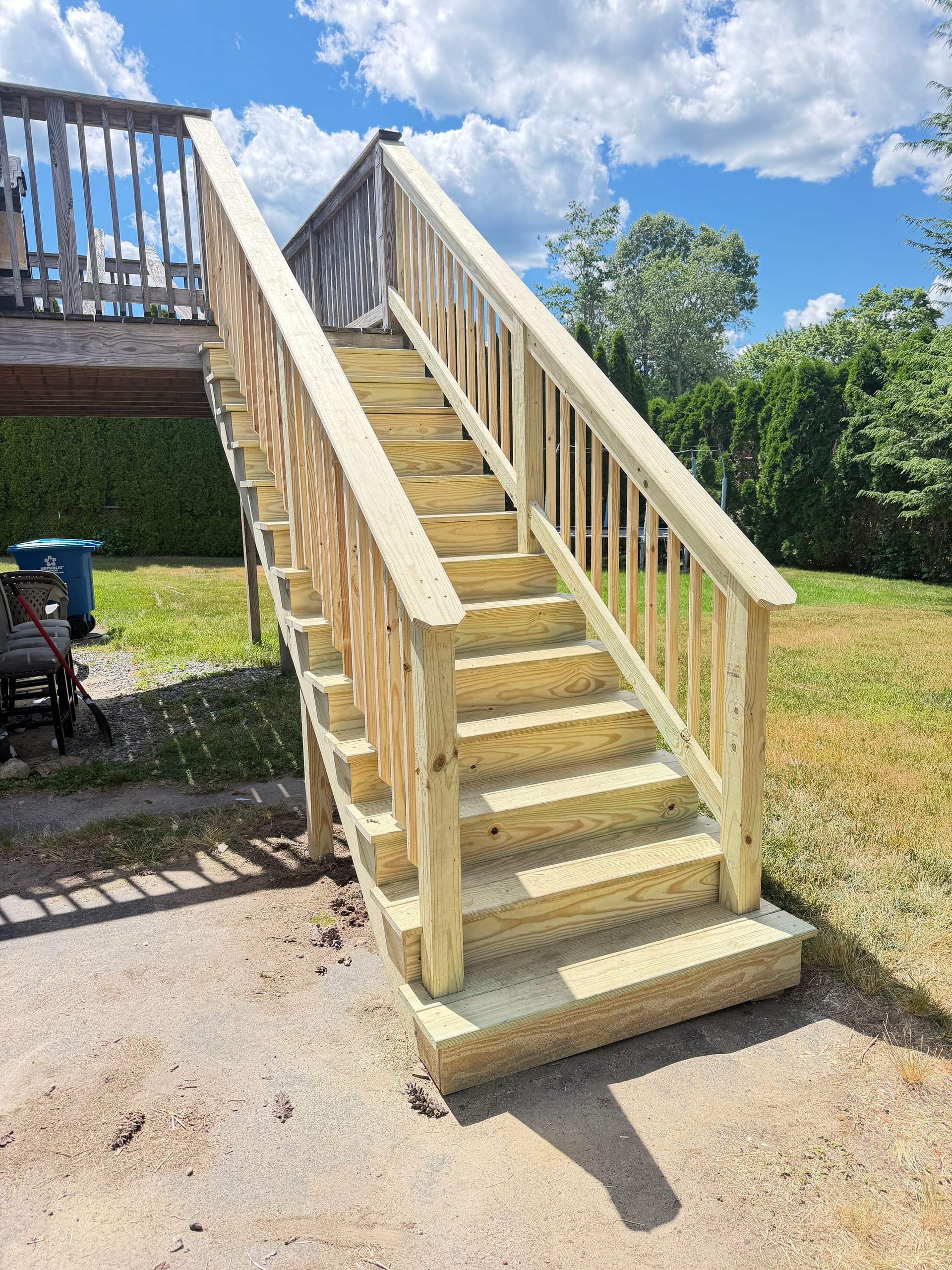 Gallery photos for Rotted Deck Stairs Rebuilt Solid and Up to Code: Image #6