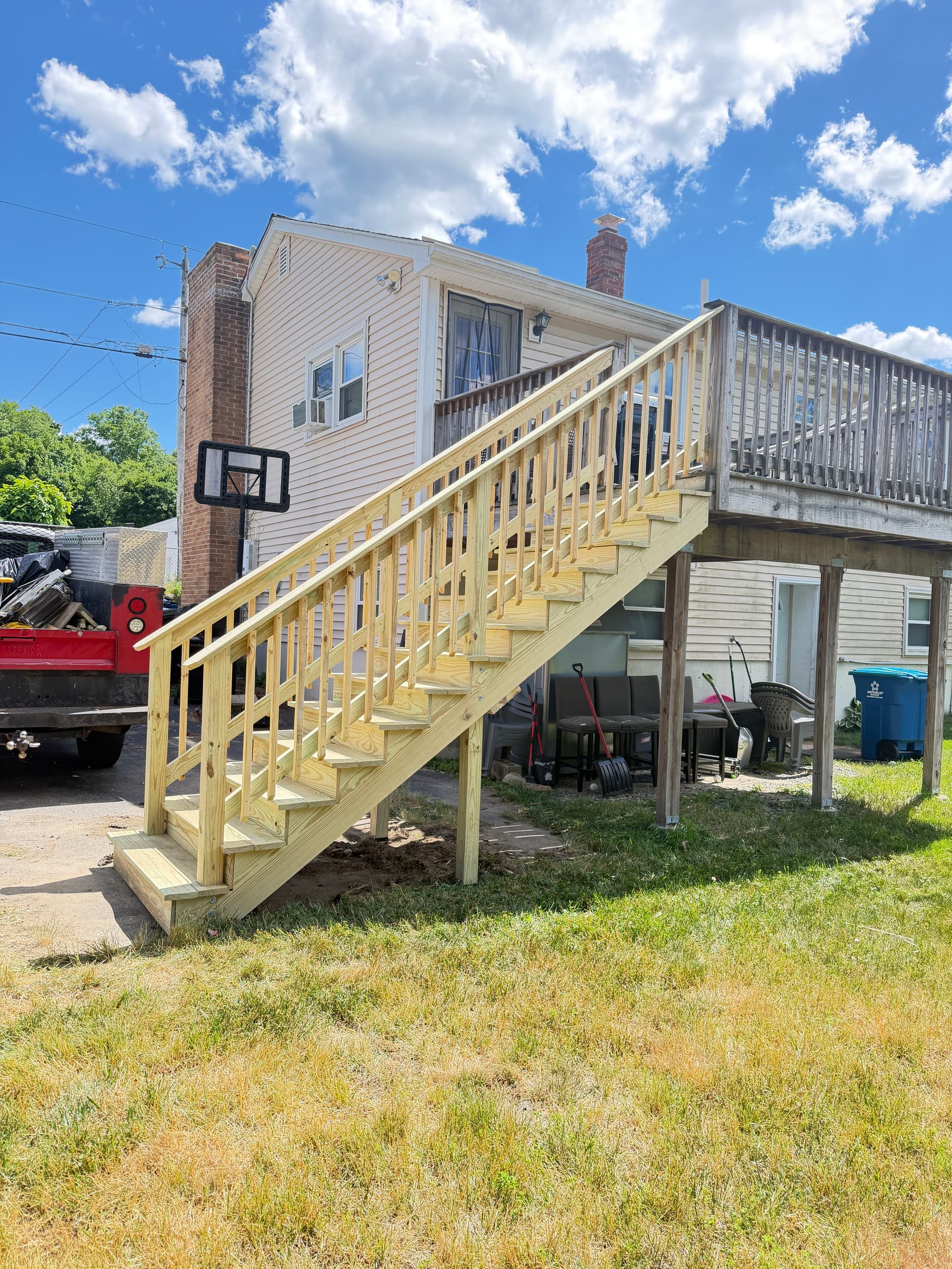 Gallery photos for Rotted Deck Stairs Rebuilt Solid and Up to Code: Image #5
