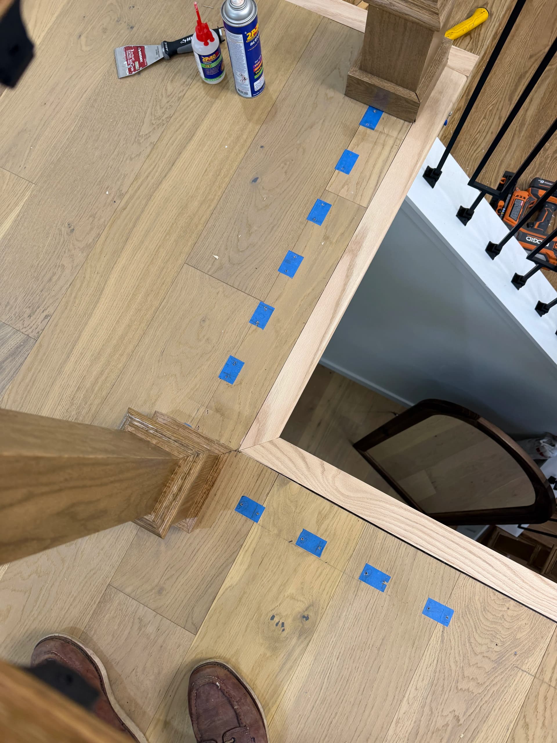 Gallery photos for Custom Red Oak Stair Nosing and Trim on a New Build: Image #6