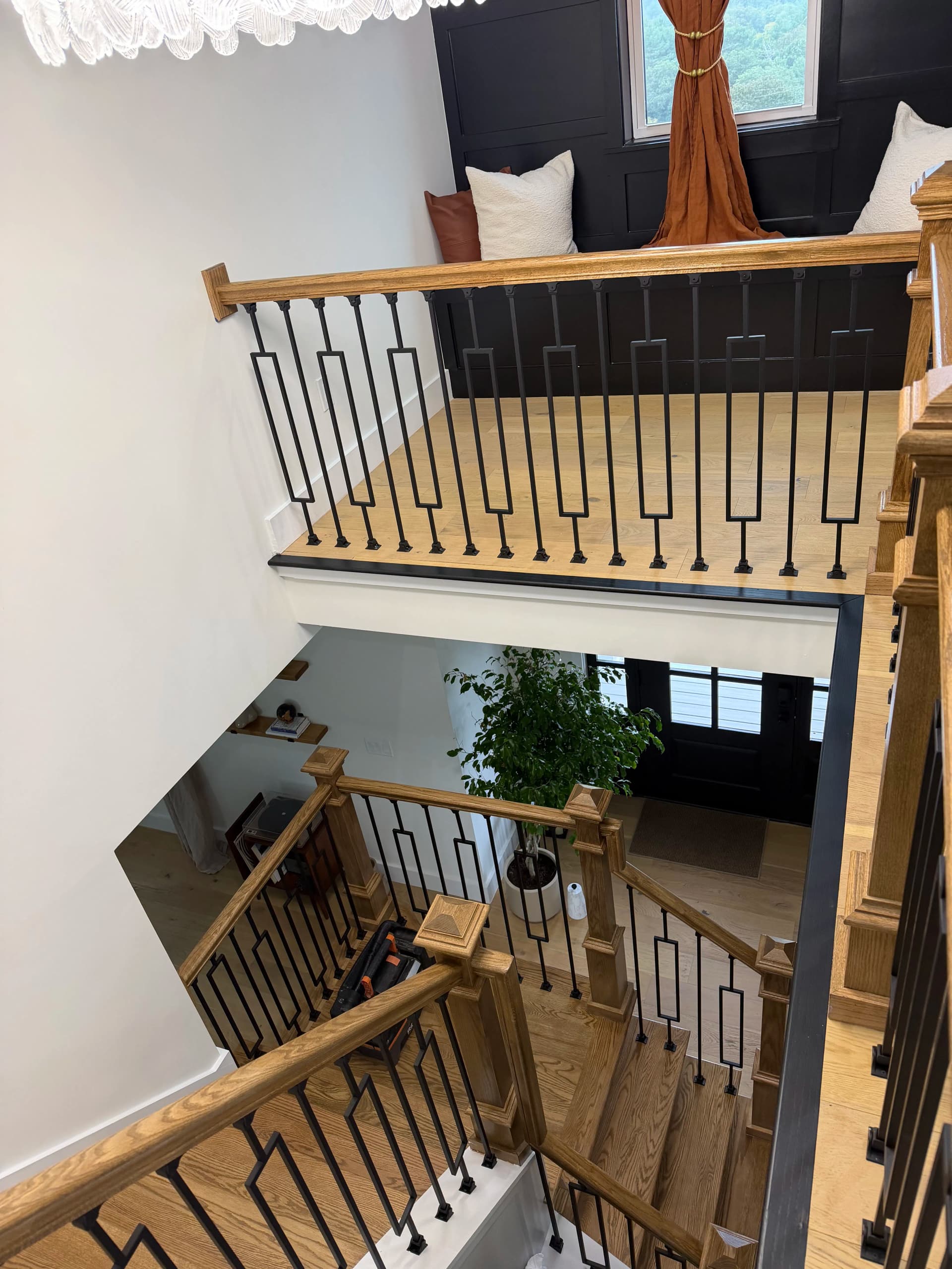 Custom Red Oak Stair Nosing and Trim on a New Build image