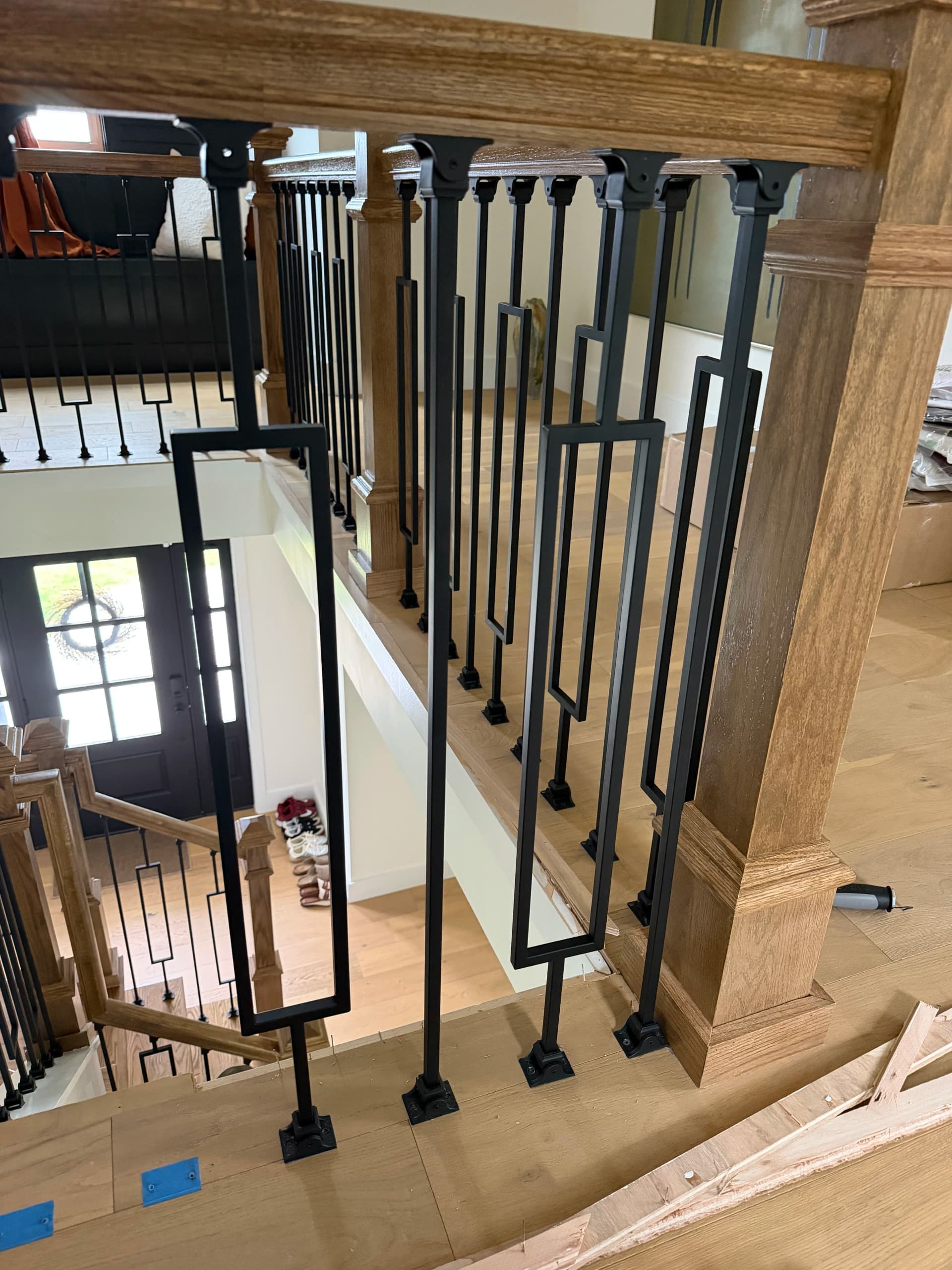 Gallery photos for Custom Red Oak Stair Nosing and Trim on a New Build: Image #2